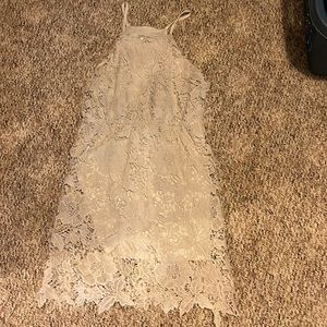 White summer lace dress